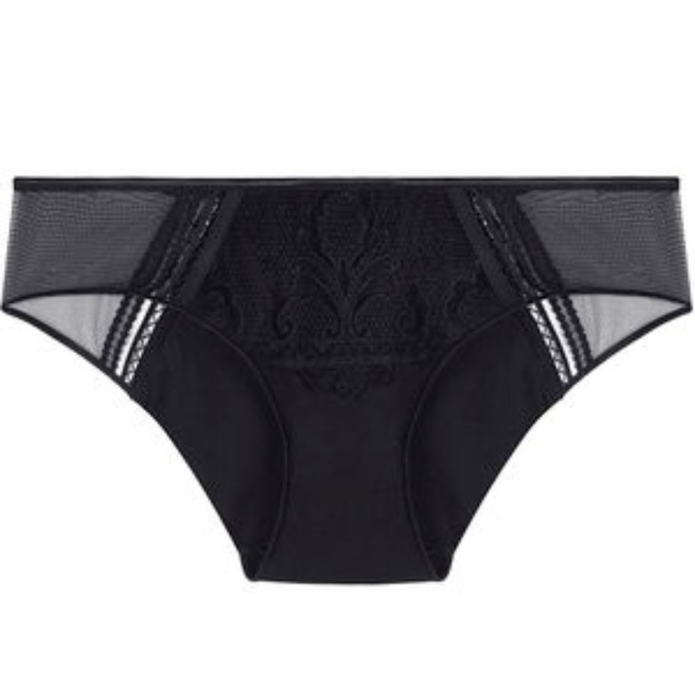 Simone Perele Prodigieuse black brief panties french lace NWT size large